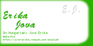 erika jova business card